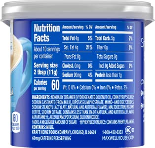 4 oz Pack 4 Maxwell House International French Vanilla Sugar Free Cafe Beverage Mix Canisters