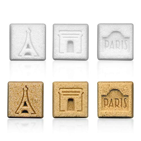 Canasuc 32 3.35 Oz Paris, C'est Paris! Pur Sucre de Canne,"Window Gift Box" of Assorted French Molded Natural Sugar