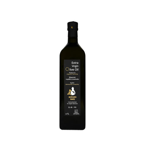 Melissakis Family Certified ORGANIC Extra Virgin Olive Oil 1Lt(33.81 Fl Oz) from Crete, Greece