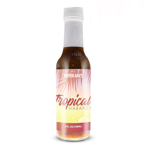 Pepper Joes Tropical Habanero Hot Sauce Unique Caribbean Blend of Mangos, Pineapples,