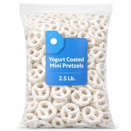 Triplenet Pricing Yogurt Coated Mini Pretzels, Sweet Crunchy Snack, 2.5 lb Bag