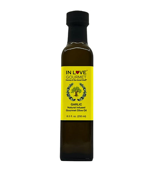 In Love Gourmet Garlic Natural Flavor Infused Gourmet Olive Oil 250ML/8.5oz Great