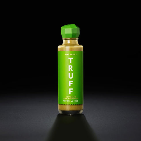 TRUFF Jalapeño Lime Hot Sauce, Gourmet Hot Sauce with Black Winter Truffles, Green Jalapeño Peppers, Black Truffle Oil, Unique Flavor Experience in a Bottle, 6 oz.