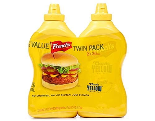 Seidigu 2 Pack French's Classic Yellow Mustard, Big Value Twin Pack - 2