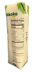 Generic 33.8 Oz, Pack 4 Dikoko Coconut Water, Brazilian, Not from Concentrate, Low Calorie, Fat Free, No Added Sugar