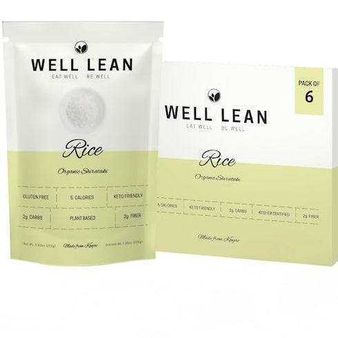 Well Lean USDA Organic Konjac Shirataki Rice - Low Carb, Keto Rice,