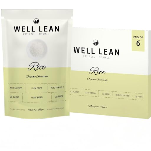 Well Lean USDA Organic Konjac Shirataki Rice - Low Carb, Keto Rice,