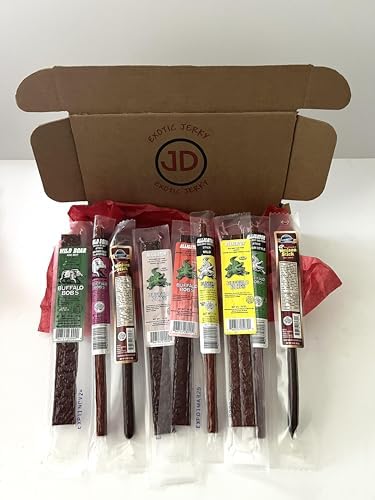 Jerky Dynasty Bayou Mix - Exotic Beef Jerky Snack Packs with Venison,