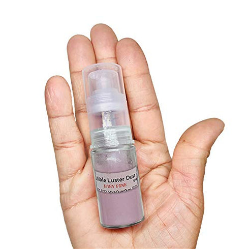 4 Edible luster dust Spray, Pink, Baby Pink and Pearl white ,Metallic Dust Spray Pump dispenser gram each for cake