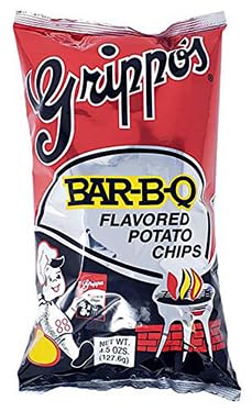 Grippo's BBQ Potato Chips 4.5 Ounce Bag (Pack of 3) | Includes
