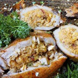 Comeaux's Stuffed Pork Chops w/ Pork Boudin