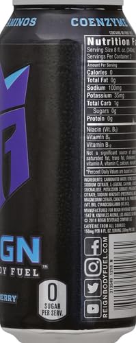 16 Oz Reign Total Body Fuel Razzle Berry, Fl Can