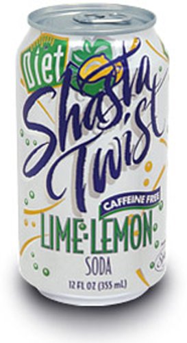 Shasta Diet Lime Lemon Twist Soda, 12-Ounce Cans (Pack of 24)