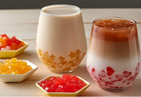 Premium HEART STRAWBERRY Coconut Jelly Dessert Topping by Buddha Bubbles Boba