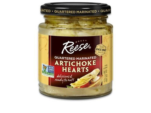 Reese Quartered Marinated Artichoke Hearts 7.5 oz (Pack of 3) by Reese