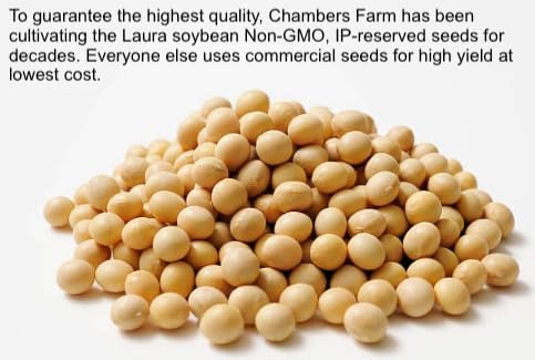 Laura Soybeans, new crop and Non-GMO - directly from the Chambers Family Farm in Iowa. Makes best Soy Milk, Tofu