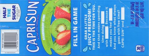 (30 6 oz (Pack 2) Capri Sun Strawberry Kiwi Naturally Flavored Juice Drink Blend ct Box, fl Pouches)