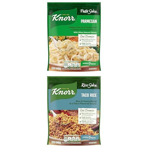 Knorr Discover Delicious Sides Bundle: Parmesan & Taco Rice - Quick, Flavorful Pasta