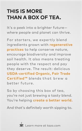 16 TAZO Organic Chai Black Tea Bags, Caffeinated tea, Total Bags