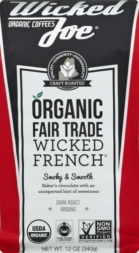 12 oz, Wicked Joe Coffee Wicked French Ground, Red