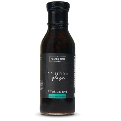 Fulton Fish Market Sweet Bourbon Seafood Glaze, 12oz, All Natural, Small Batch Crafted