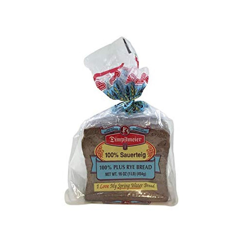 Dimpflmeier 100% Plus Rye Bread, Sauerteig - Delicious German-Style Bread for Healthy Sandwiches