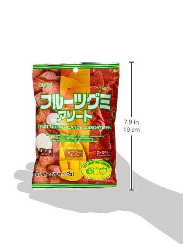 Gummy 3.59oz (12 Pack) Kasugai Fruit Assort Candy