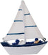 koTTIYA Sailboat Nautical Theme Wood Ship Model Mini Figurines Wooden Cake Topper for Mediterranean Home Furnishing