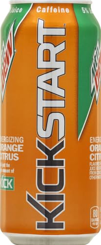 Mtn Dew Kickstart 16 Oz Mountain Dew Kickstart Energy Drink, Orange Citrus, Fl