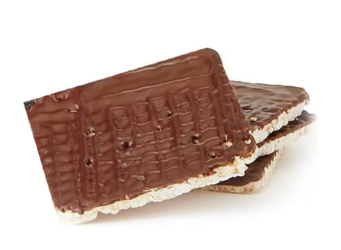 Just Grown 2.6 oz, (Pack 1) Paskesz Chocolate Covered Rice Cakes Squares, Whole Grain, Dairy Free, Gluten Free, Kosher