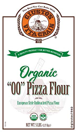 "00" 5lb Giusto's Vita-Grain Organic Unbleached Pizza Flour, Bag