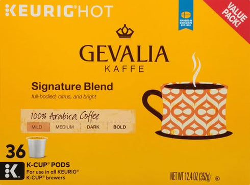 (36 Gevalia Signature Blend Mild Roast K-Cup Coffee Pods Pods)