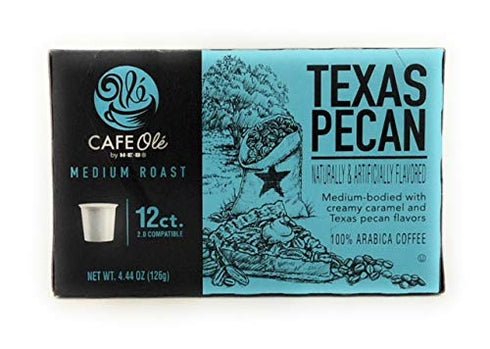 Cafe Ole 12ct. (36 Taste of Texas Gourmet Coffee K Cups Gift Assortment, Cups) Houston Blend, Texas Pecan, Taste of San