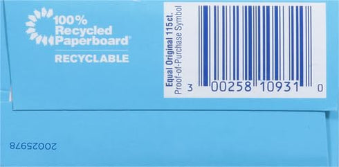 Equal Sugar Substitute Packets, 4.1 oz, 115 ct