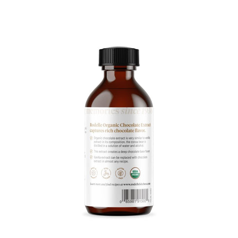 RODELLE Organics Pure Chocolate Extract - 2 Fl Oz