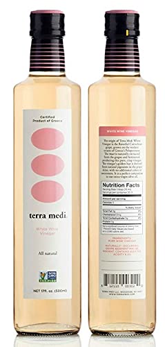 17 Terra Medi Greek White Wine Vinegar, Ounce