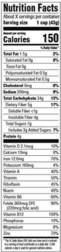 Post 18 (Pack 4) Grape-Nuts Flakes, Breakfast Cereal, Low Fat, Fiber, Kosher Ounce