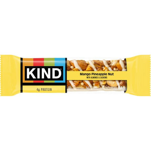 4g 12 Count KIND Healthy Snacks Bars, Mango Pineapple Nut, Gluten Free, High Fiber Snacks, Protein
