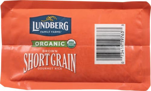 100% (32 oz, 2-Pack) Lundberg Family Farms - Organic Brown Short Grain Rice, Subtle Nutty Aroma, Clings When Cooked