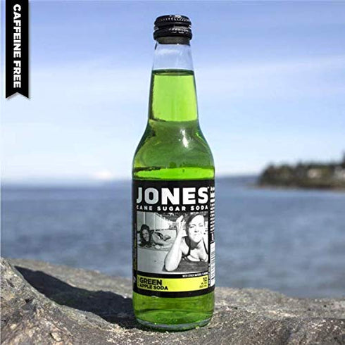 12 6 Jones Soda ounce Glass Bottles (Green Apple, Bottles)