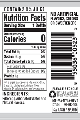 Hal's New York 20 Oz (Pack 24) Seltzer Water, Mango Sparkling Water, Fl Bottles