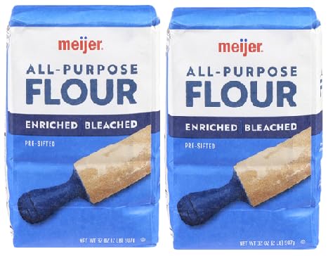 Generic All-Purpose Enriched Bleached Flour (2 Bags, 32 oz. each)