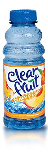Clear Fruit 12 Pack Water 20 Ounce Bottles Non Carbonated Water Beverage (Peach Fling)