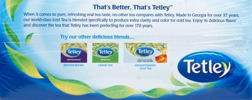 24 Tetley Black Tea, Iced Tea Blend, Family Size, Round Tea Bags
