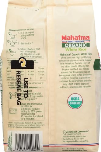 2lb Mahatma Organic White Rice, Bag