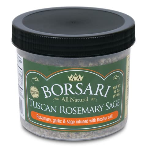 Borsari New Tuscan Rosemary Sage Seasoned Salt Blend - Gourmet Seasonings With