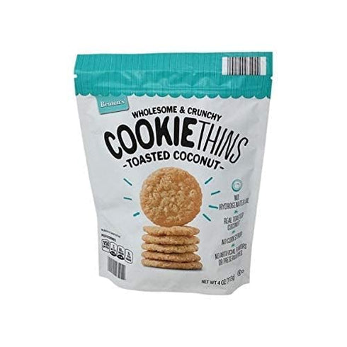 Benton's Wholesome Crunchy Cookie Thins, Toasted Coconut Flavor