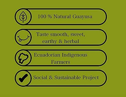 32oz (2LB) 66mg Pacha Ancient Energy Guayusa Tea - | Organic Loose Leaf Tea | Traditional Guayusa Loose Leaf | Caffeine