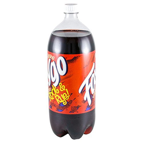 Faygo 2 Rock N' Rye Soda Pop, Liter Plastic Bottle