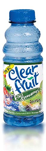 Clear Fruit 12 Pack Water 20 Ounce Bottles Non Carbonated Water Beverage (Kiwi Strawberry)